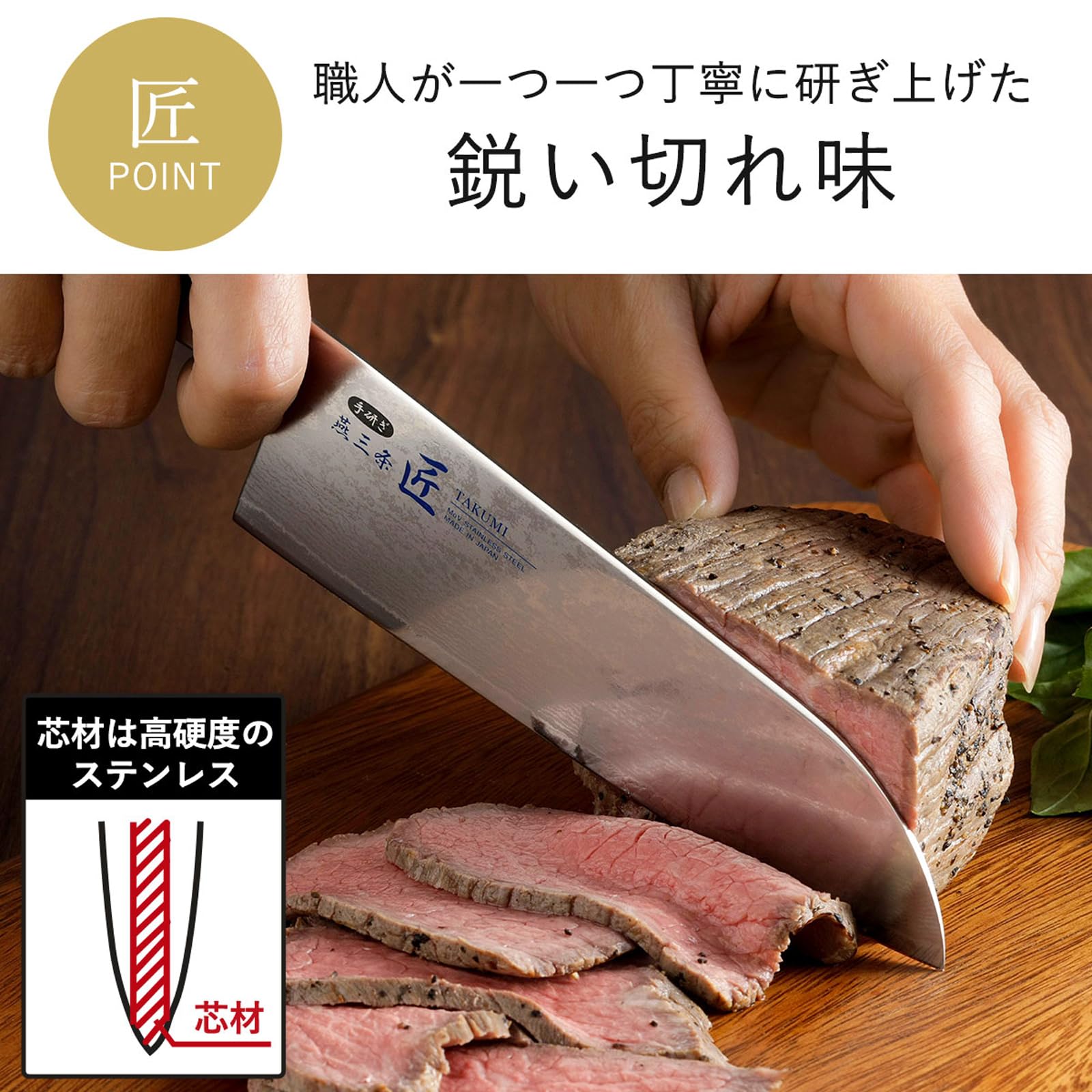 Amazon｜下村企販 三徳包丁 163mm 燕三条 匠 霞模様 【日本製】 鋭い